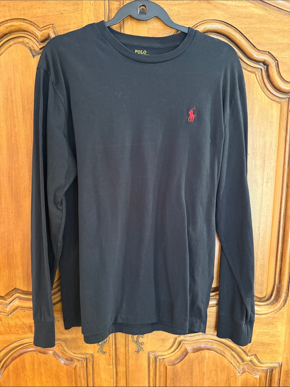 Polo by Ralph Lauren Black Tee with Yellow Label Print